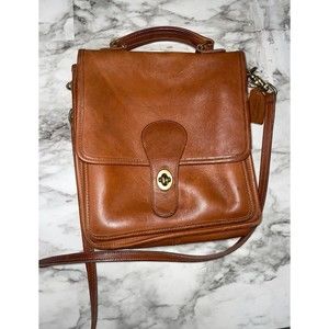 Vintage Coach Station Bag 5130 British Tan